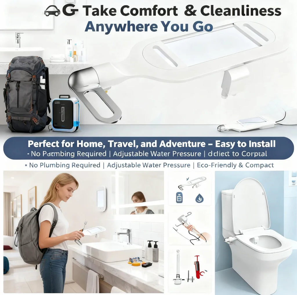 Universal Dual-Spray Smart Toilet Seat – Non-Electric, Adjustable Water Flow, Eco-Friendly, and Easy to Install 🚽💧
