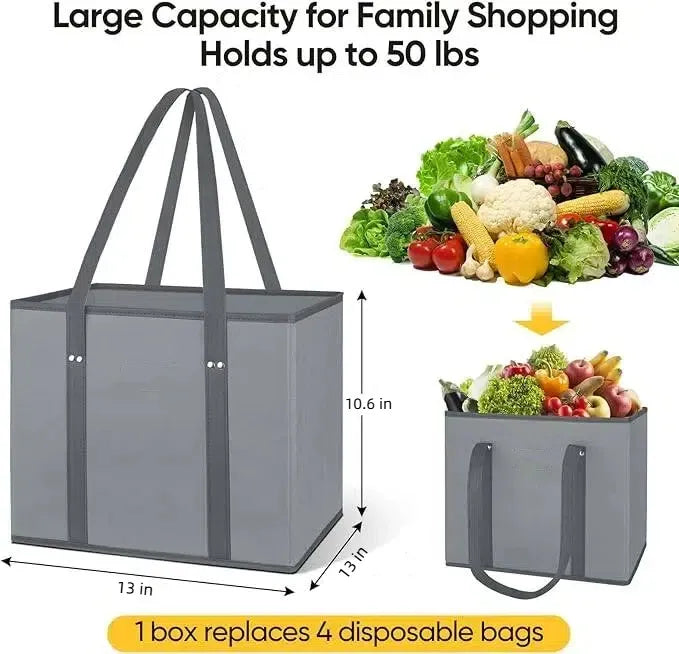 Thickened reusable shopping bag (foldable, sturdy, waterproof) 🛒✨