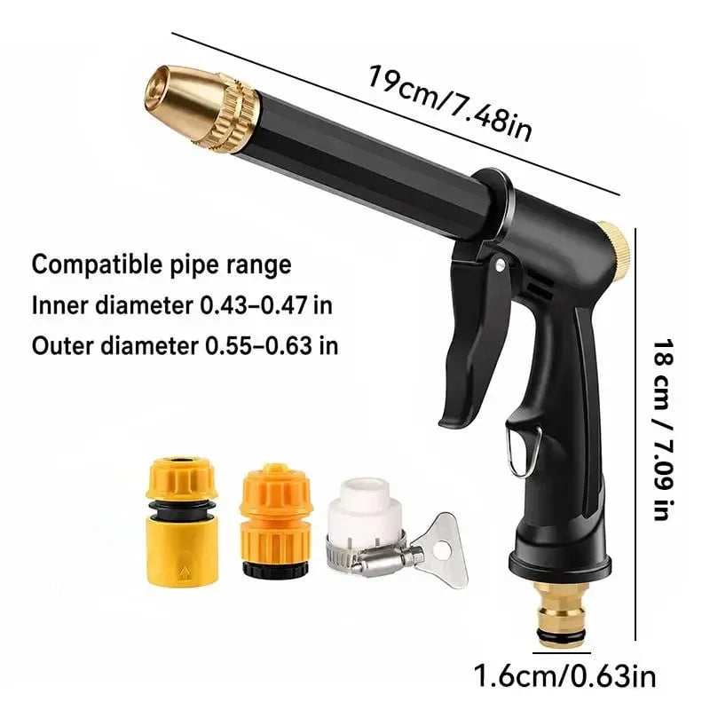 Portable High-Pressure Water Sprayer with Adjustable Brass Nozzle