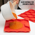 Silicone Hexagon Patty Freezer Mold with Lid – 7 or 8 Cavities