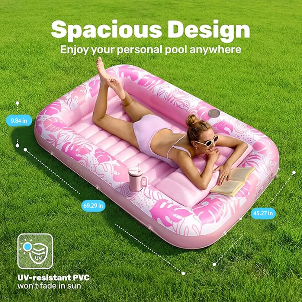 🌊 Inflatable Tanning Pool Lounger Float for Adults