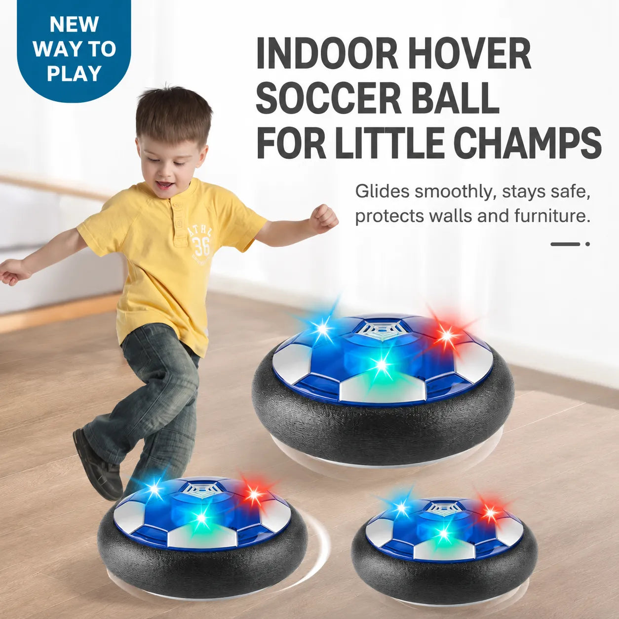 🟦 Blue Hover Soccer Ball