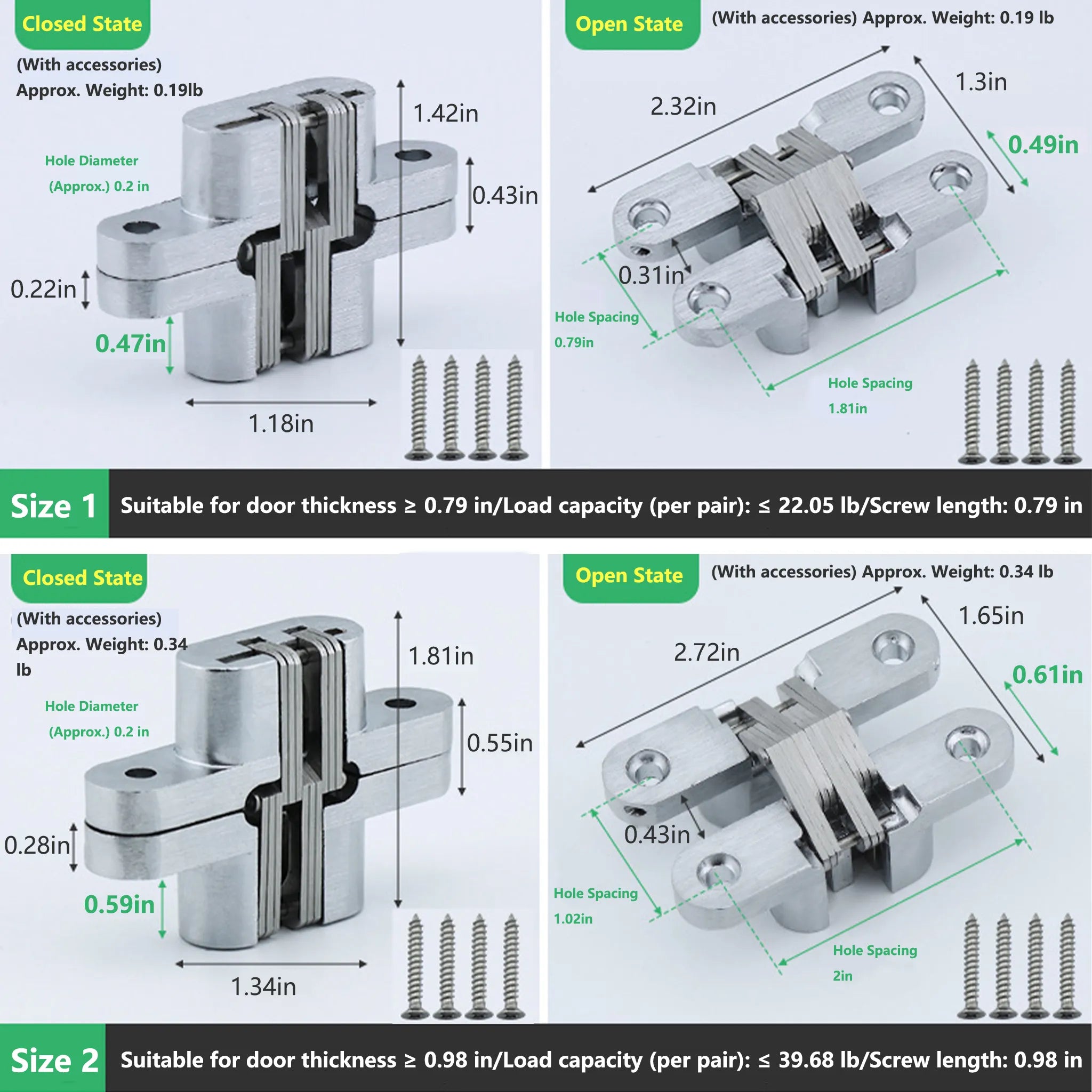 🔩Concealed Cross Hinges for Invisible Doors, Folding Doors, and Folding Screens