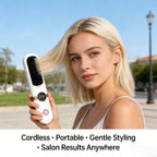 ✨ Wireless LCD Rechargeable Hair Straightener Brush