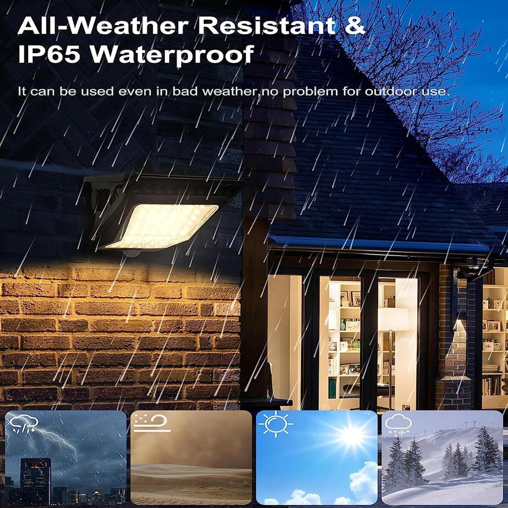 Solar-Powered Clip-On LED Security Light with Motion Sensor