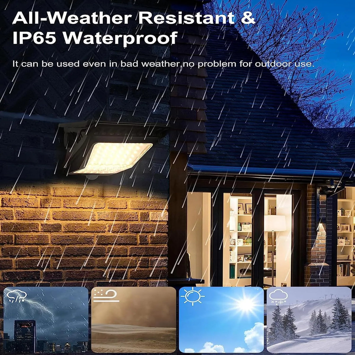 Solar-Powered Clip-On LED Security Light with Motion Sensor