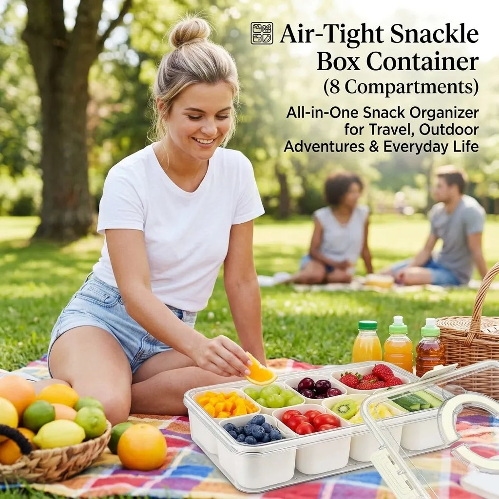 🍱 Air-Tight Snackle Box Container (8 Compartments)