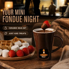 Personal Chocolate Fondue Mug Set with Tealight Warmer