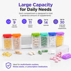 💊 Refrigerator Magnetic Weekly Pill Organizer (7-Day System)