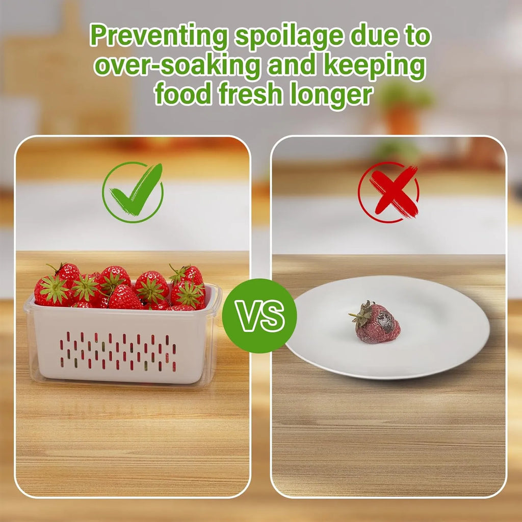 🍓 Refrigerator Food Storage Containers – Keep Fruits Fresh