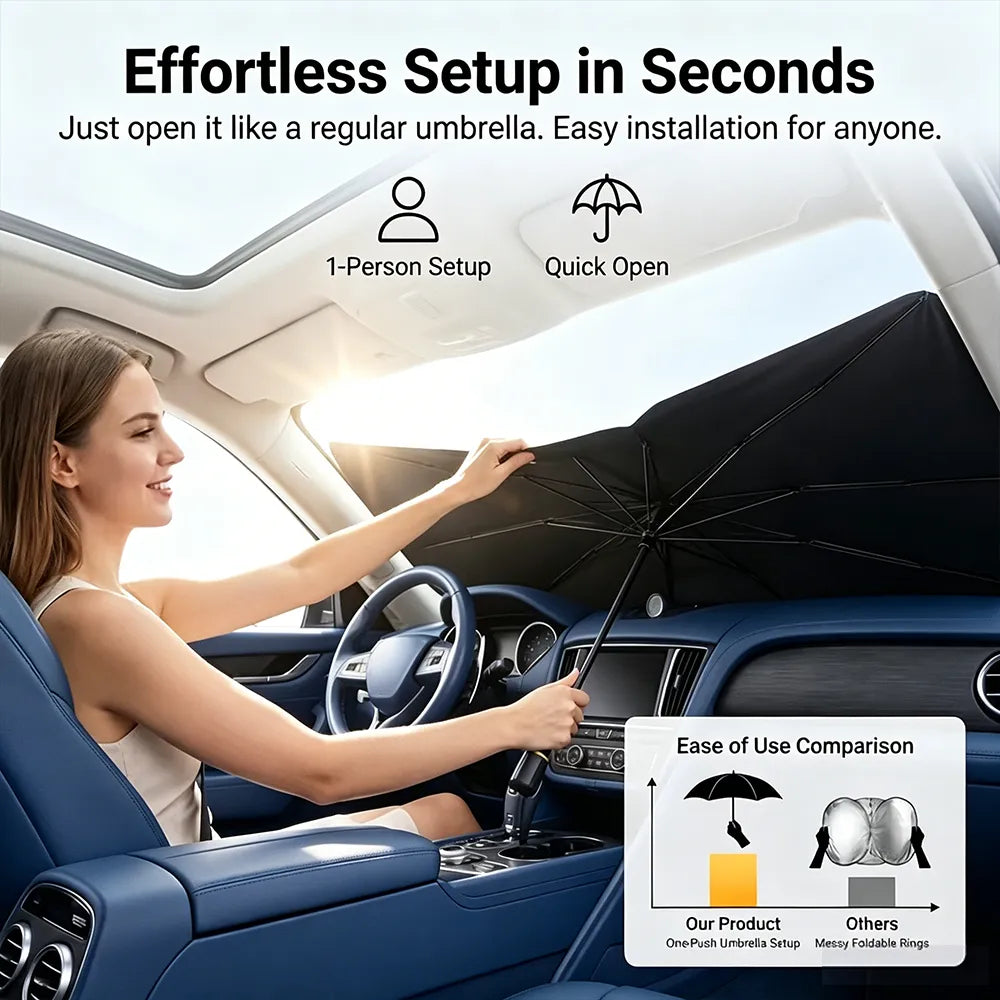 ☀️ Car Windshield Sun Shade Umbrella