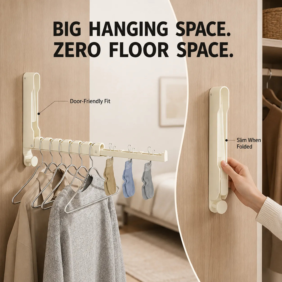 Space-Saving Foldable Over-the-Door Drying Rack