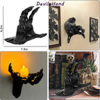 3-Piece Creepy Reaching Hand Wall Decor Set with LED Candles