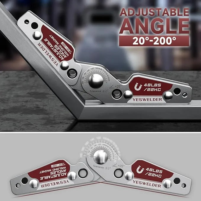 Adjustable Angle Welding Magnet Holder (20°–200°)