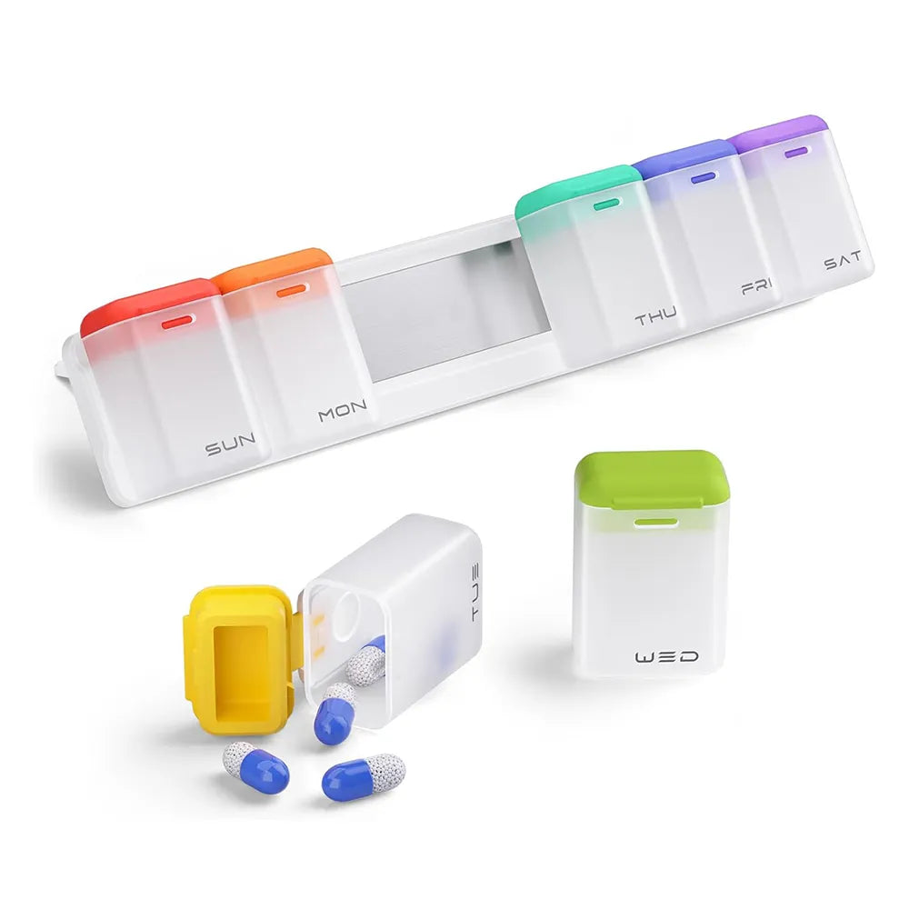💊 Refrigerator Magnetic Weekly Pill Organizer (7-Day System)