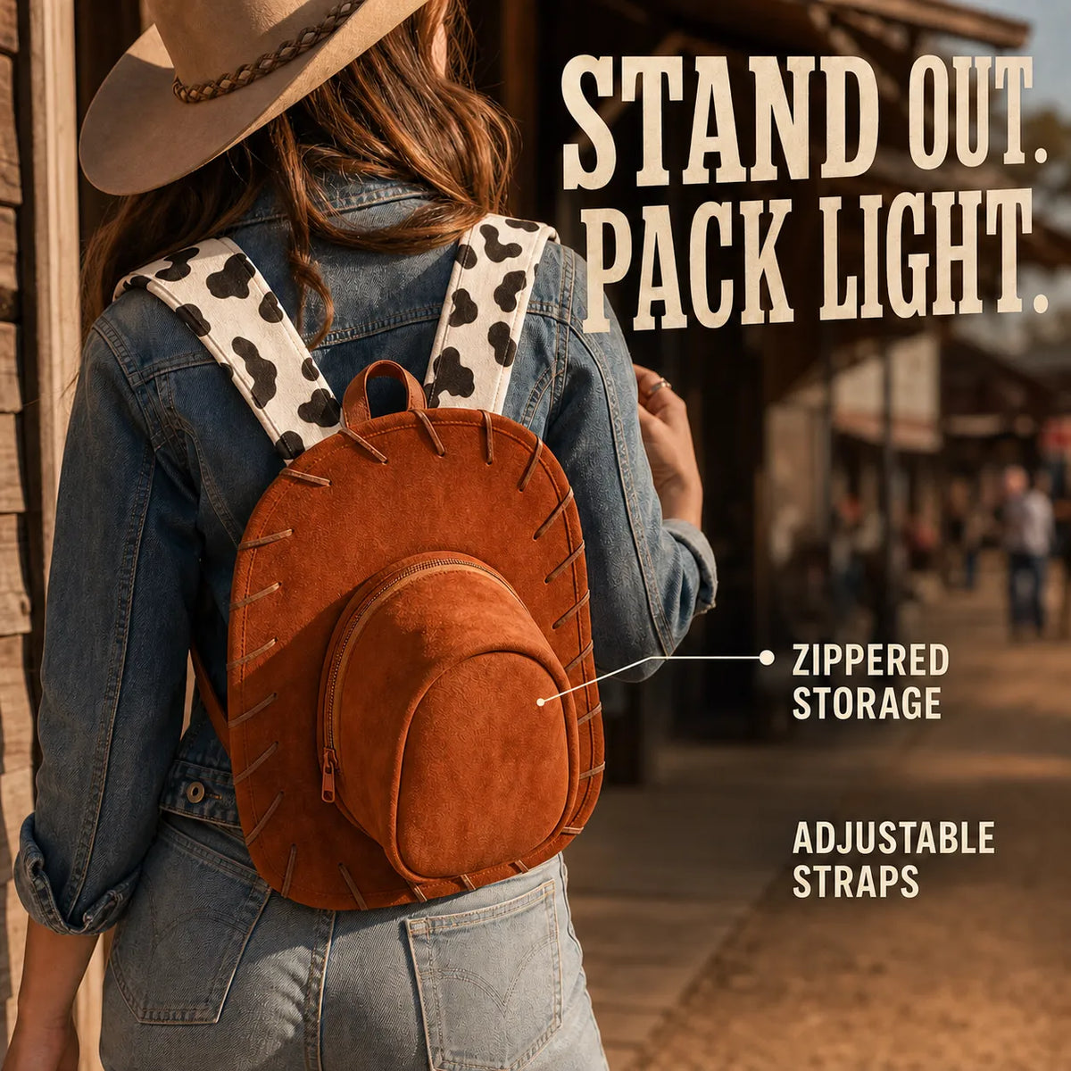 Western Cowboy Hat Backpack