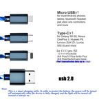 3 in 1 LED Flowing Charging Cable - Fast, Durable & Stylish!