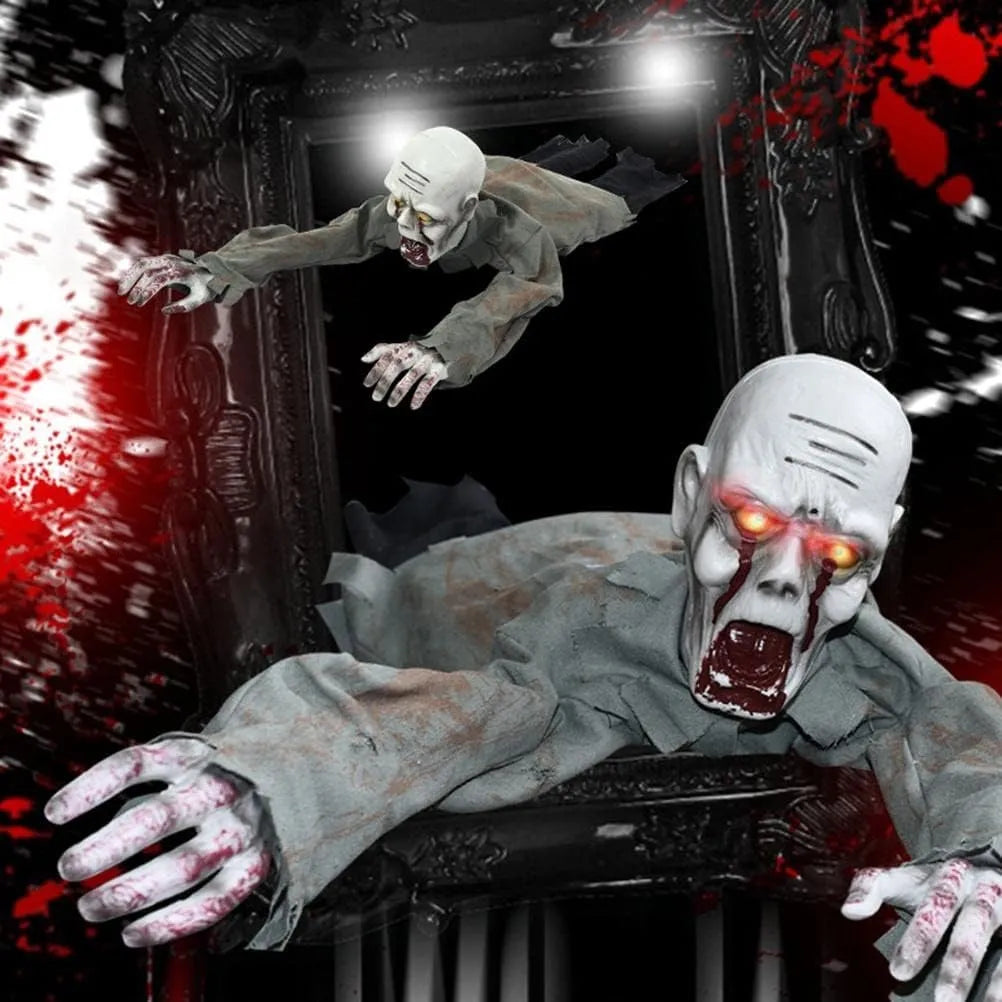 Crawling Zombie with Creepy Groans & Flashing Red Eyes