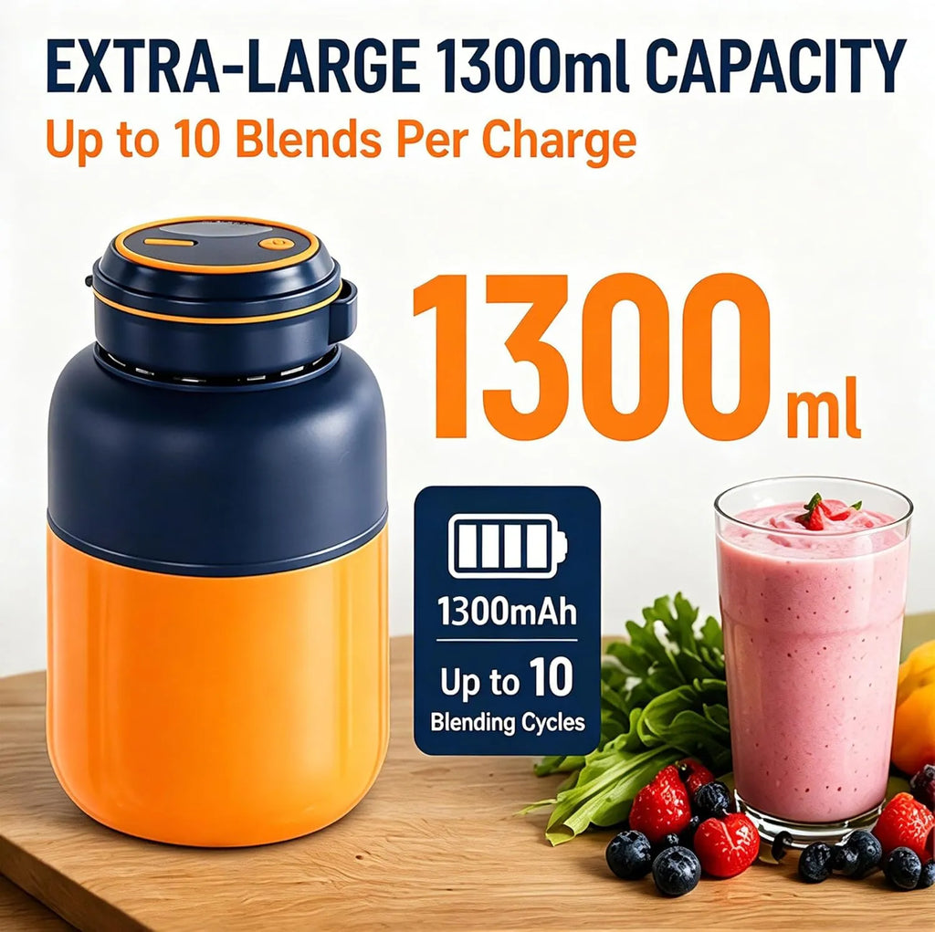 🥤 Blend Fresh Anywhere, Anytime Portable Wireless Juicer Cup