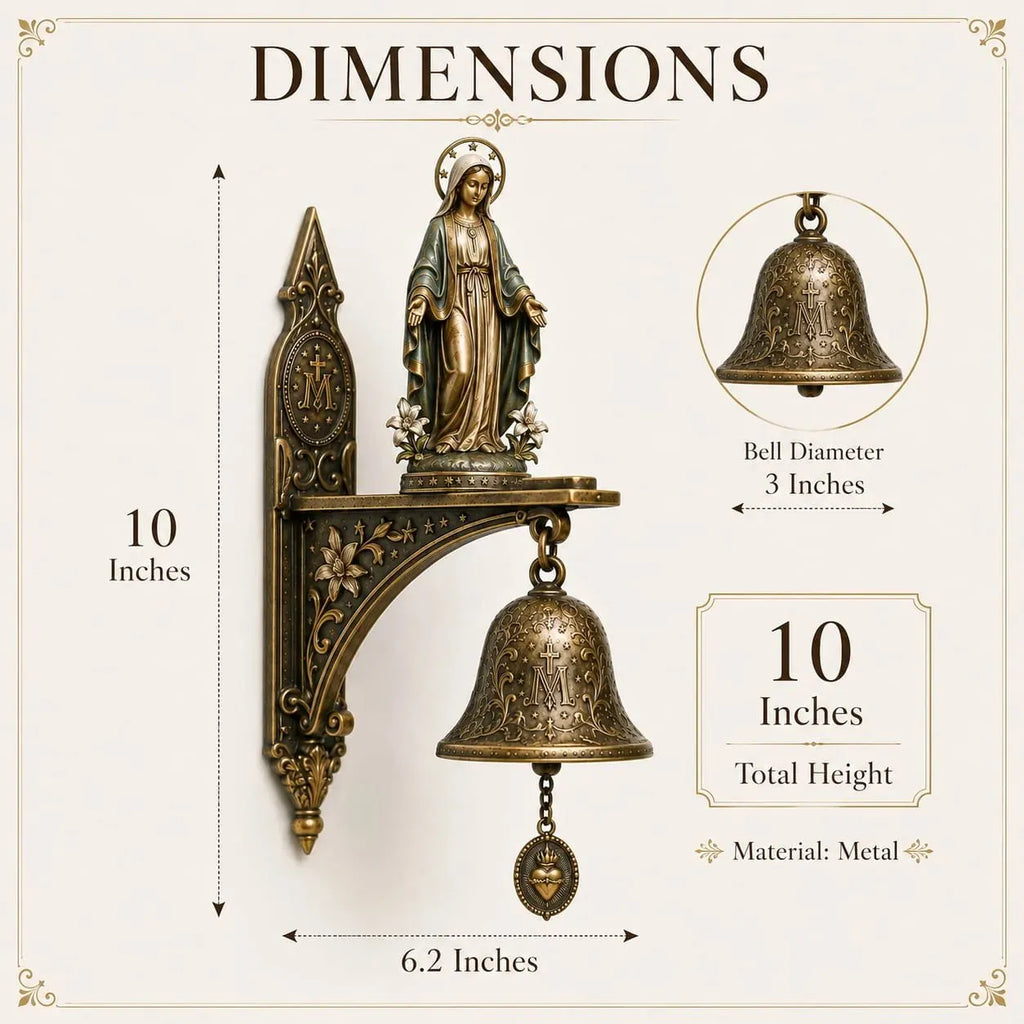 Our Lady of Grace Miraculous Medal Wall Bell