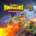 🦖 Remote Control T-Rex Dinosaur Toy – Walking Robot with Lights, Mist & Roar