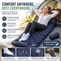 🏕️ Ultralight Self-Inflating Camping Sleeping Pad – Built-in Pump & Pillow