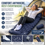 🏕️ Ultralight Self-Inflating Camping Sleeping Pad – Built-in Pump & Pillow