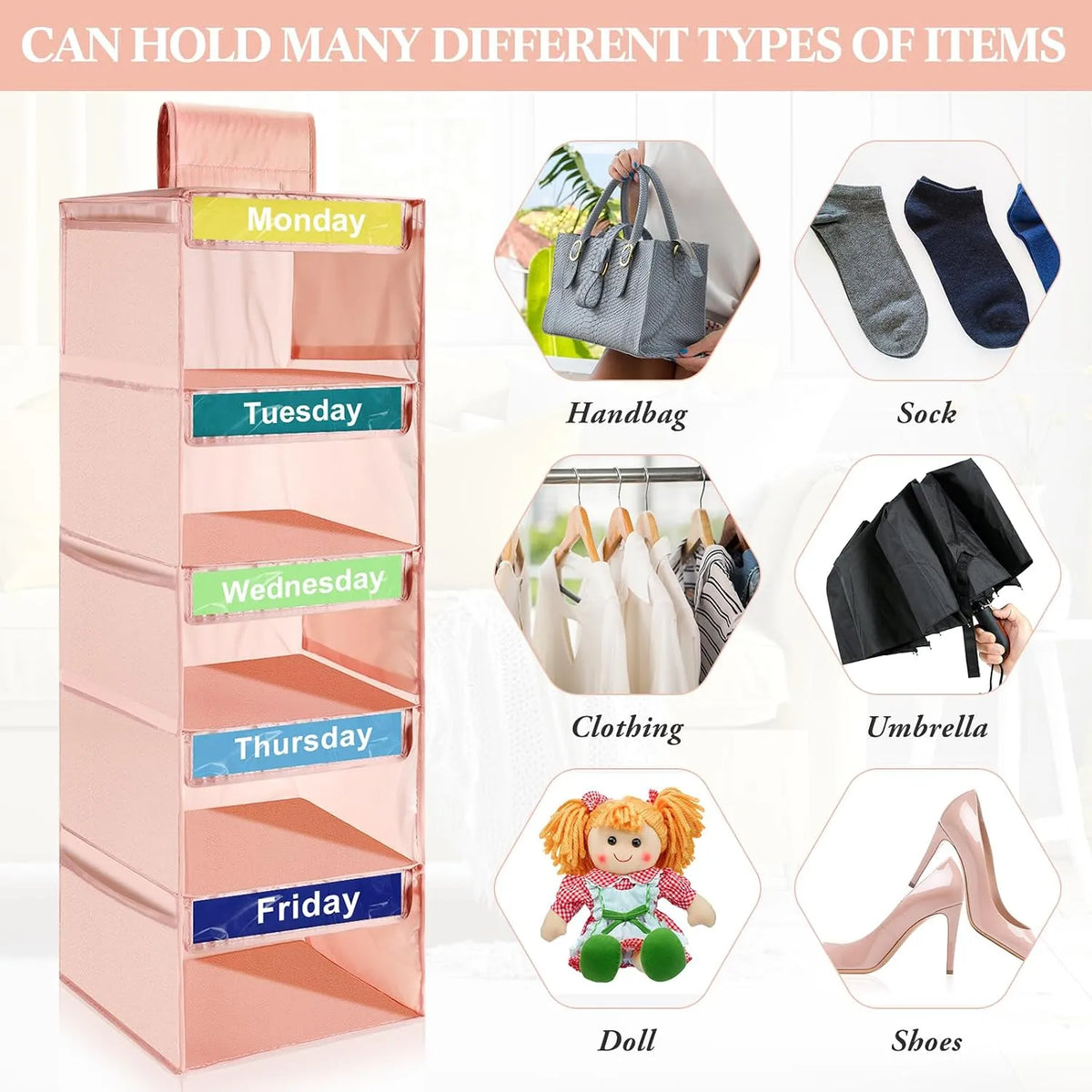 5-Day Hanging Closet Organizer