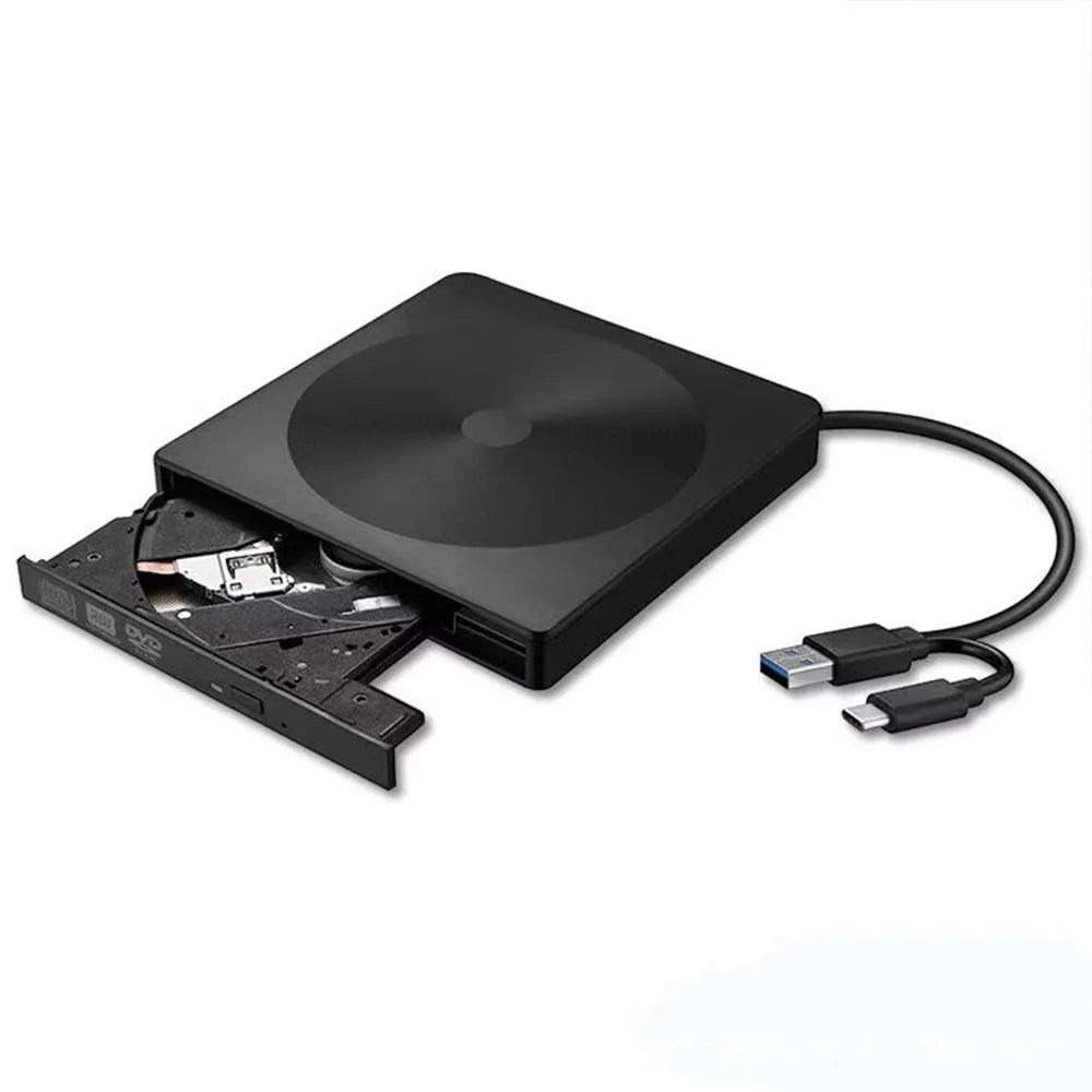 💿 External CD/DVD Drive – USB 3.0 & Type-C Portable Disc Reader/Burner