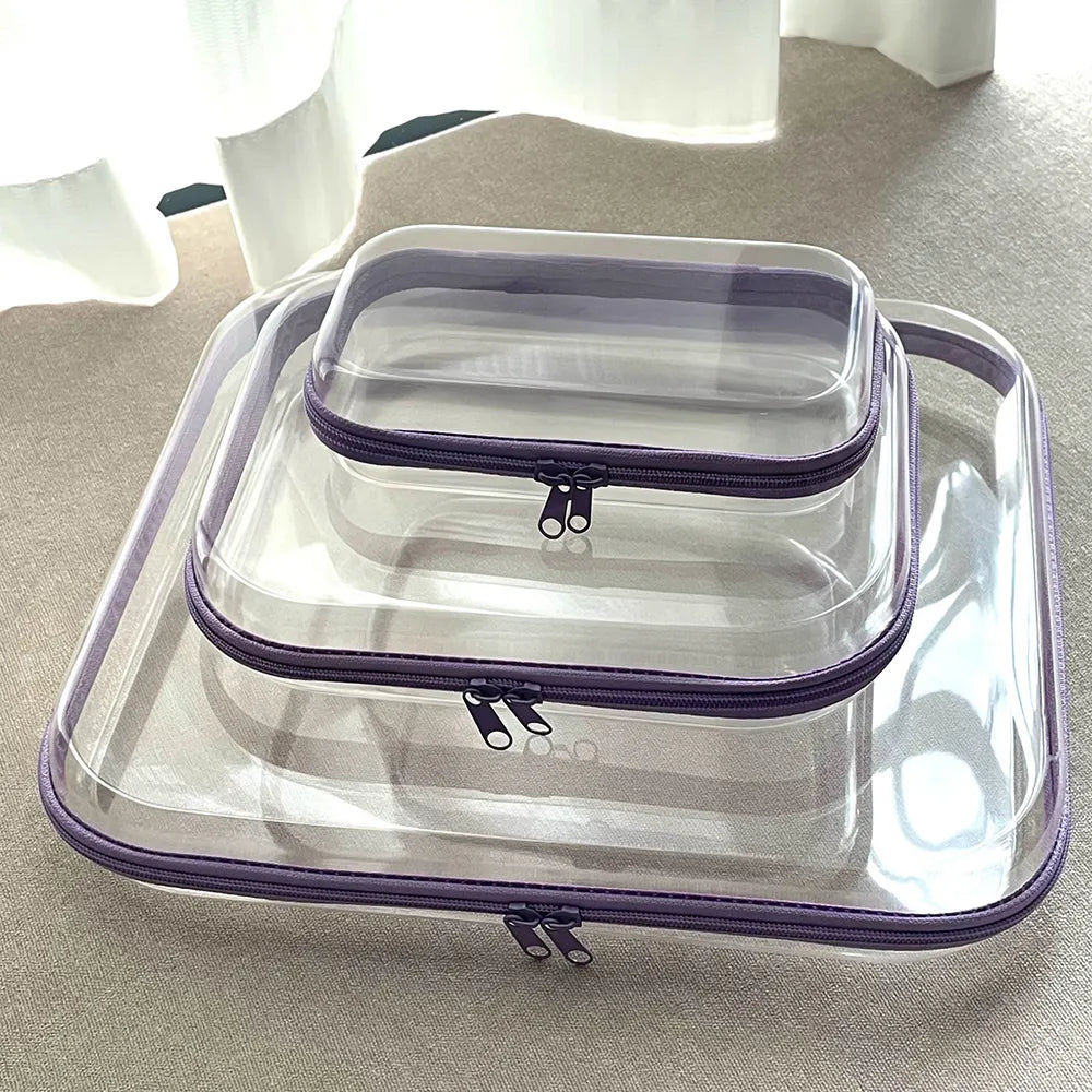 🧳 Clear Zipper Storage Organizer Set – Simple, Practical Everyday Storage