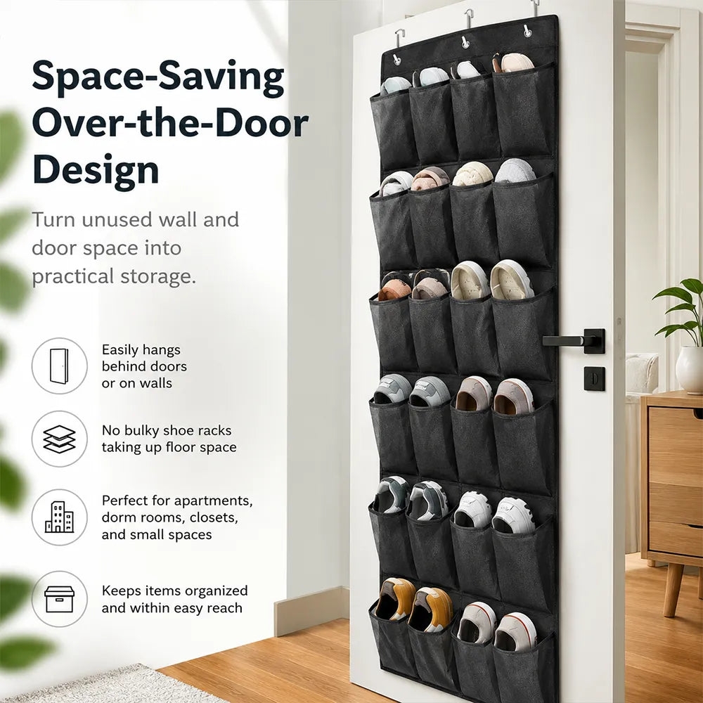👟 2-Pack Over-the-Door Shoe Organizer