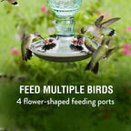 🕊️ Vintage Glass Hummingbird Feeder