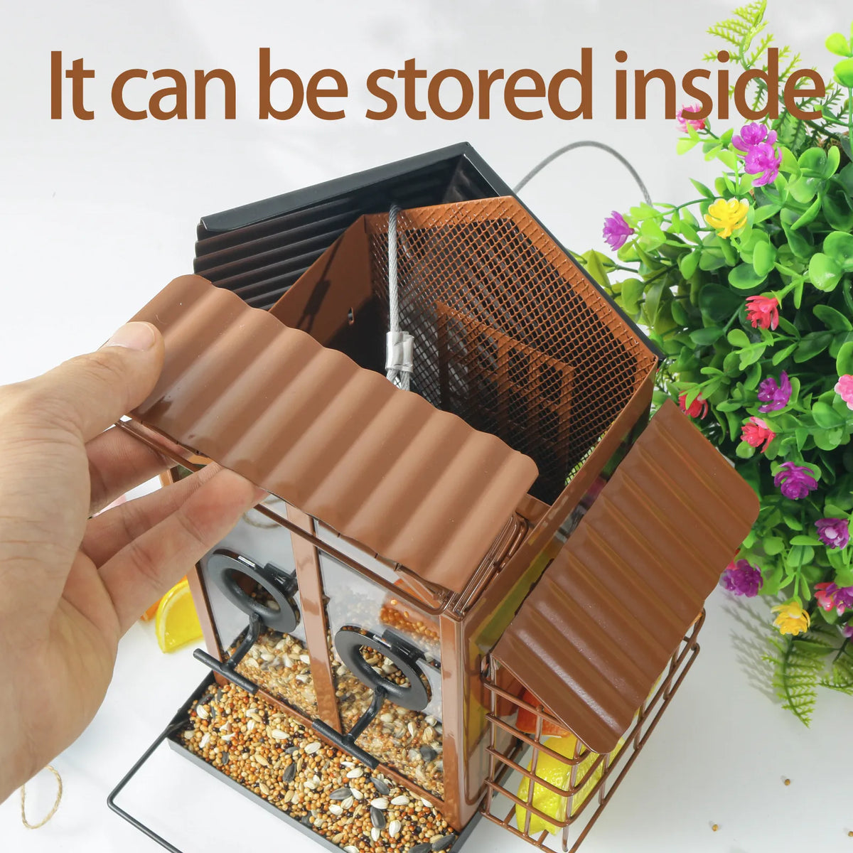 🐦 Outdoor Bird Feeder with Dual Suet Cages