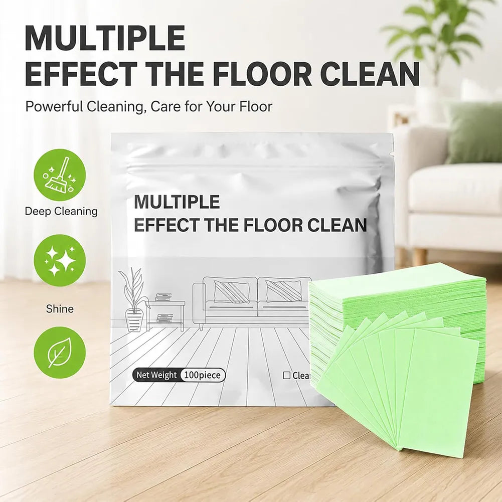 🧼Multi-Purpose Floor Cleaning Sheets – Concentrated Dissolvable Cleaning Tablets for Hardwood & Tile Floors