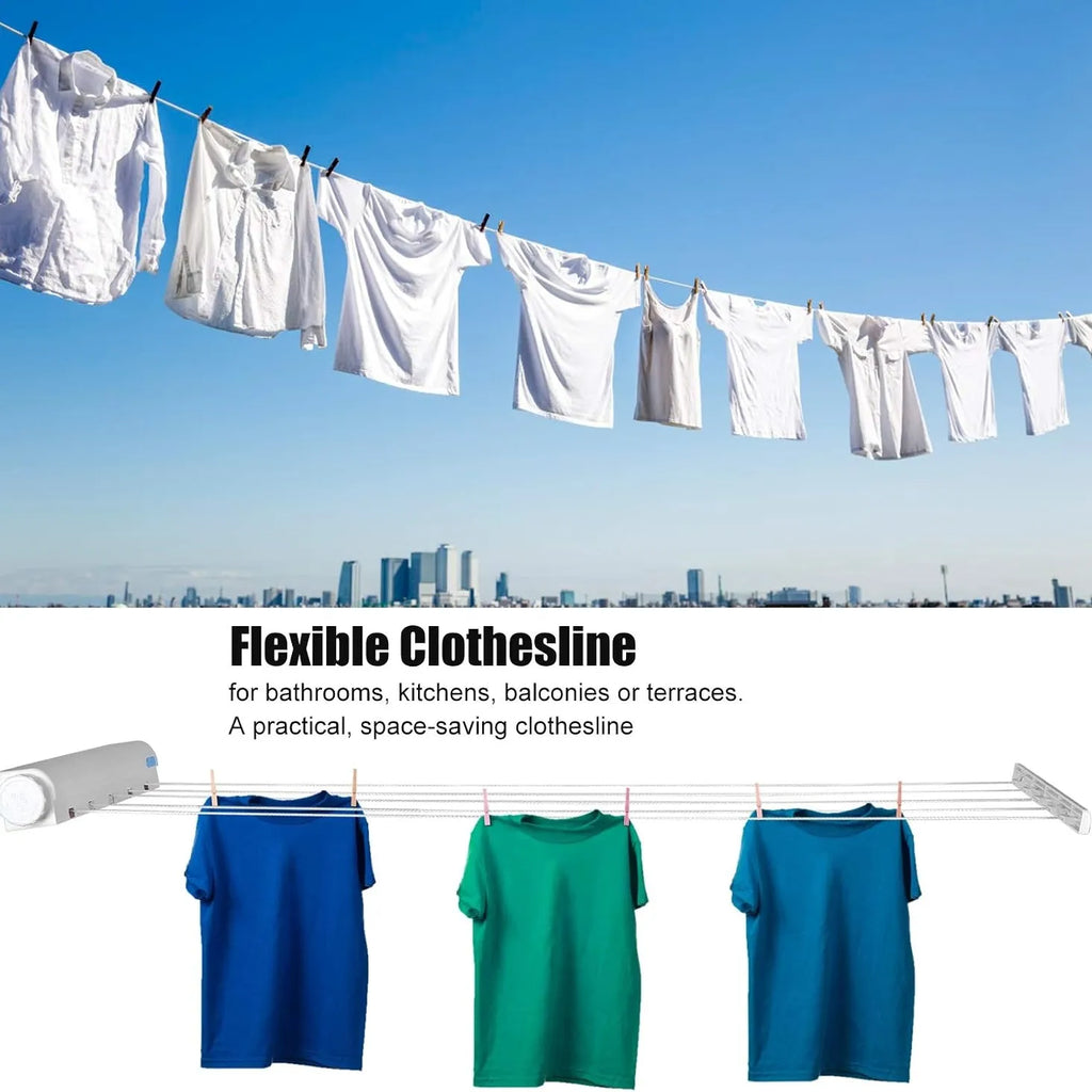 Retractable Multi-Line Clothesline | 4 or 5 Lines