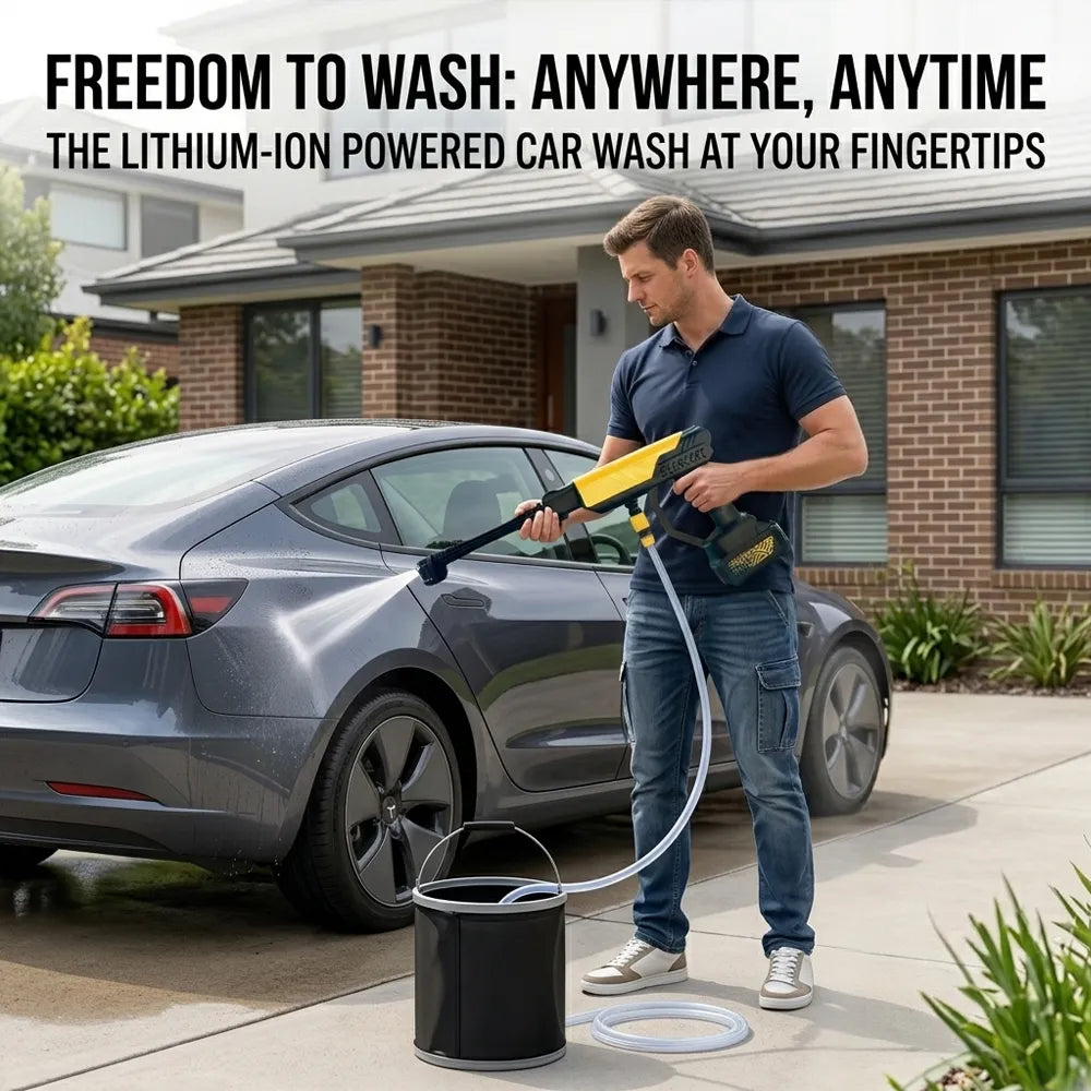 💦Wireless home lithium battery water gun car wash machine