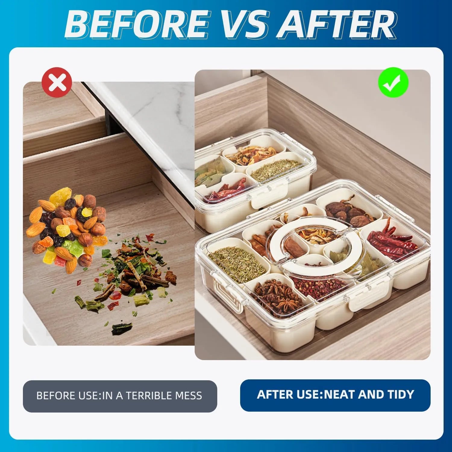 🍱 Air-Tight Snackle Box Container (8 Compartments)
