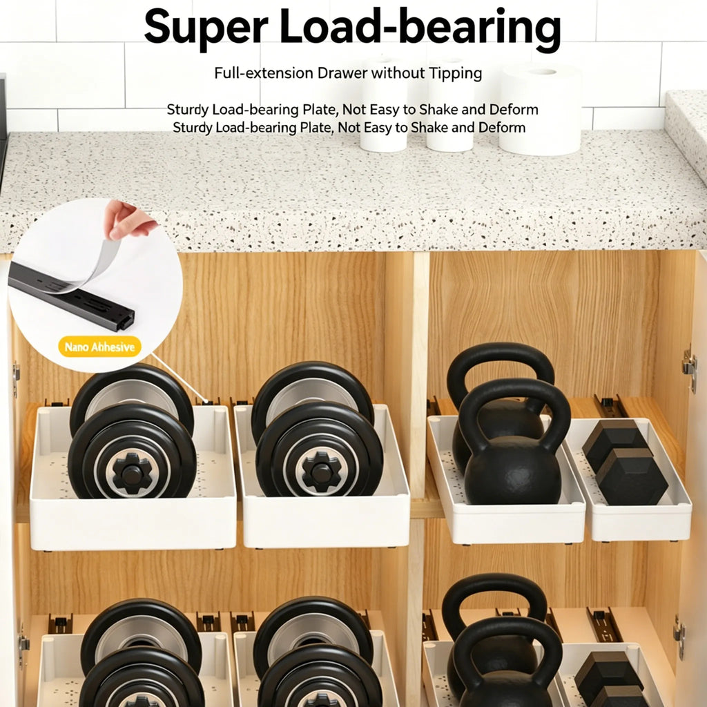 ✨ Pull-Out Cabinet Organizer System