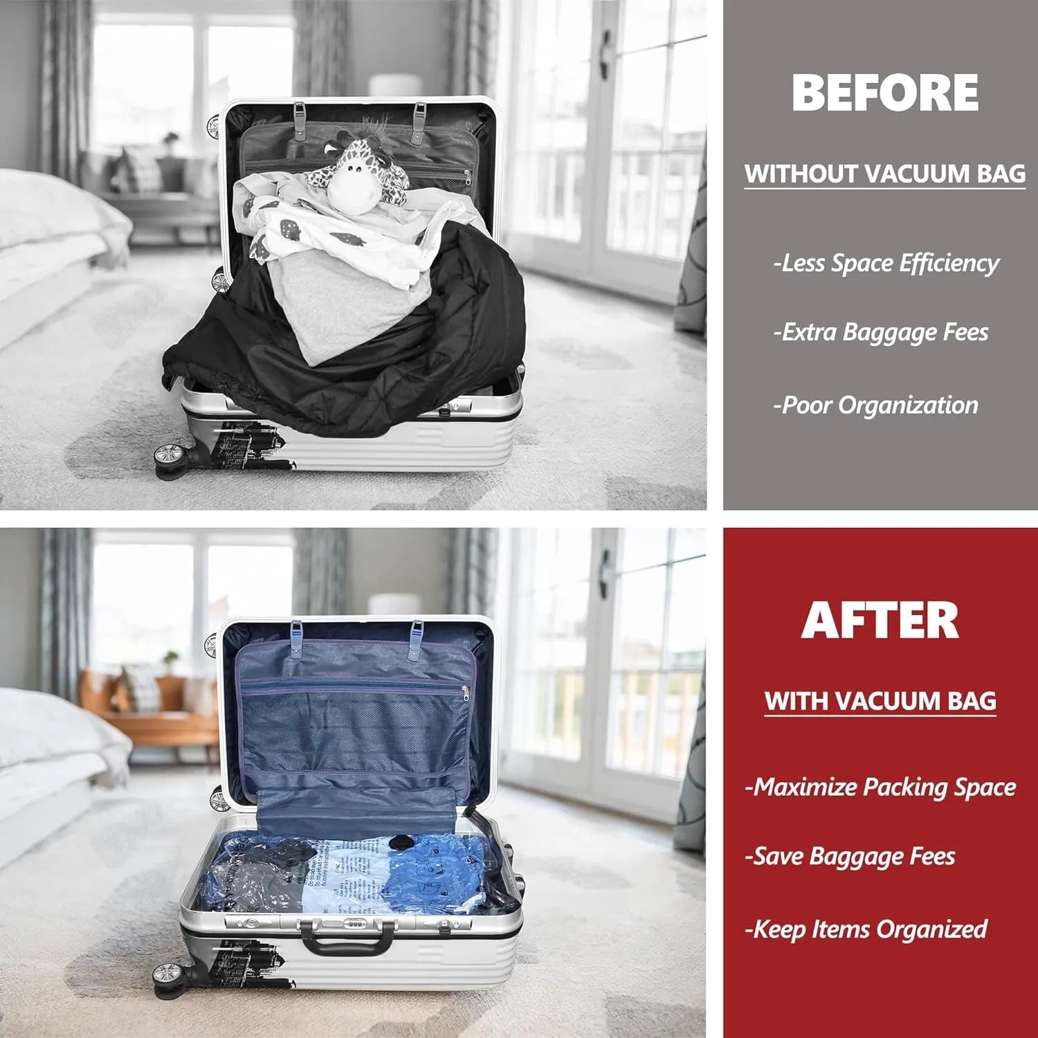 9-Piece Rechargeable Vacuum Compression Bag Set
