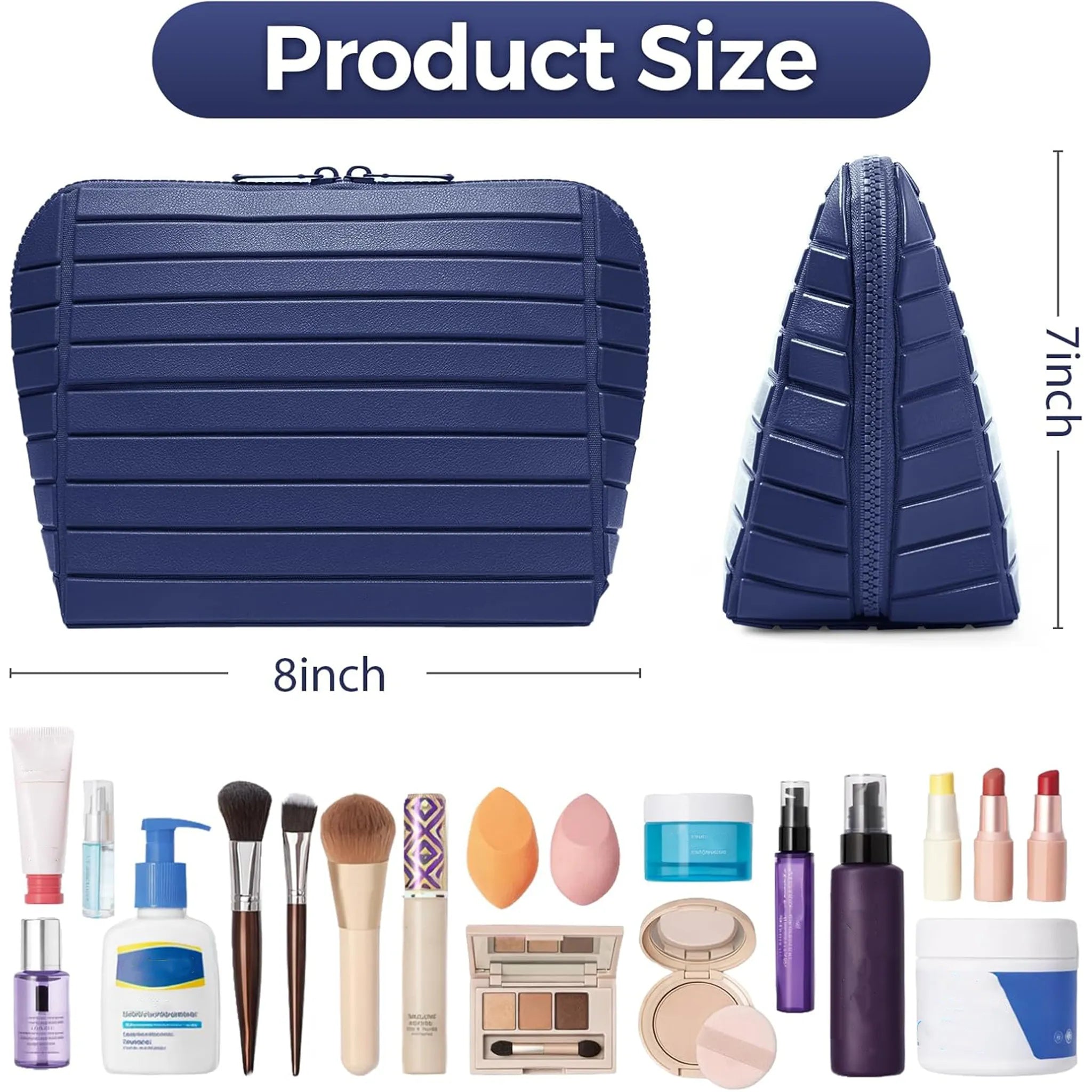 💄Striped Shell-Shaped Travel Cosmetic Organizer Bag