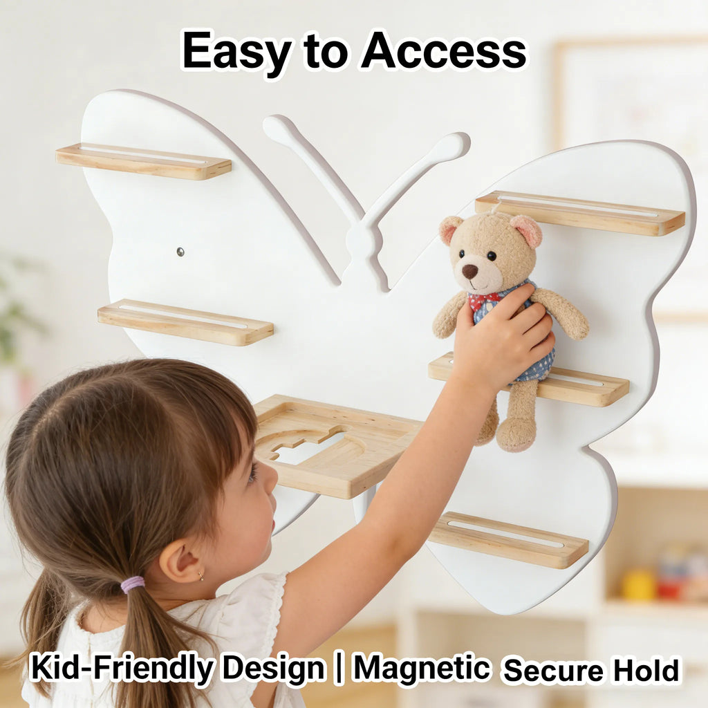 🦋 Butterfly-Shaped Storage Rack for Dolls & Players