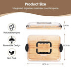 🌿 Bamboo Snack Tray with Lid