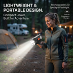 Rechargeable LED Spotlight Flashlight 🔦🏕️