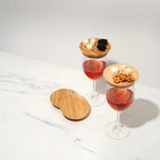 Bamboo Wine Glass Toppers – Set of 4