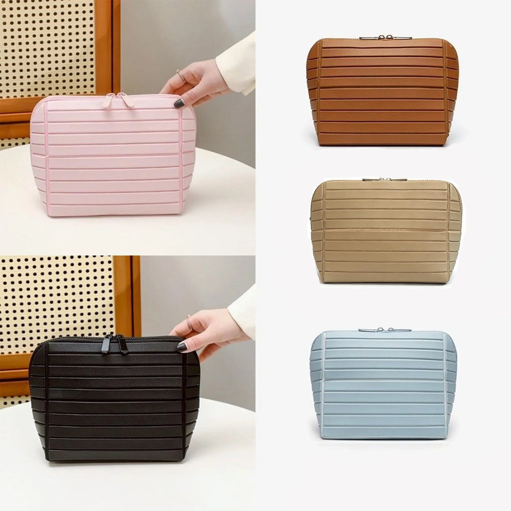 💄Striped Shell-Shaped Travel Cosmetic Organizer Bag