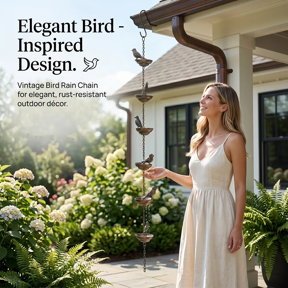 🐦Vintage Bird Rain Chain for Gutters