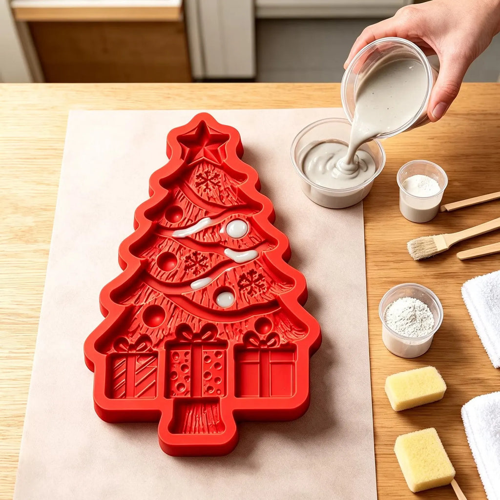 DIY Christmas Tree Silicone Mold for Paint-Your-Own Holiday Crafts