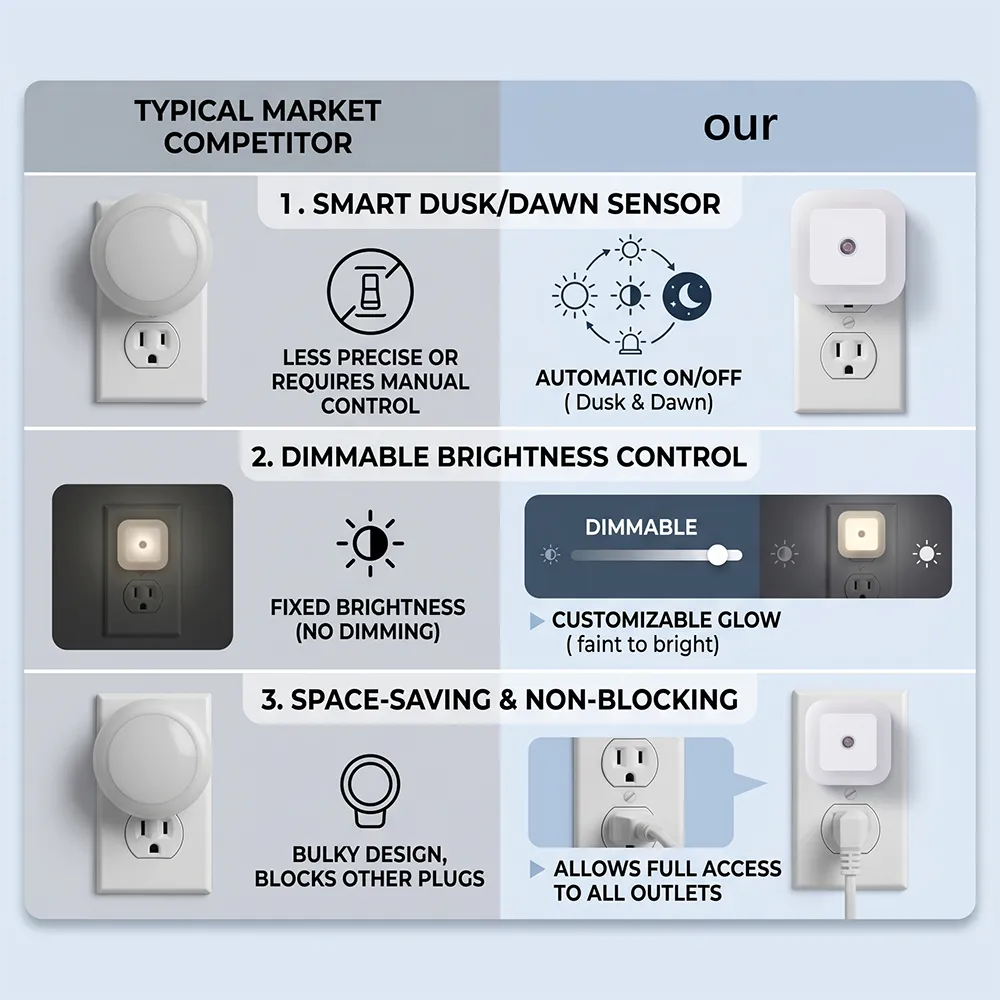🌙 LED Night Light 6-pcs with Dusk-to-Dawn Sensor