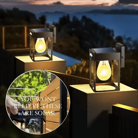 Solar-Powered Outdoor Wall Light with Motion Sensor