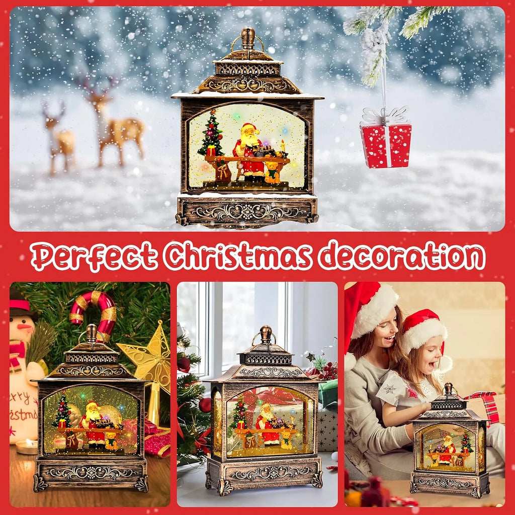 Christmas Musical Swirling Snow Lantern